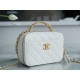 Chanel 22S Hollow Handle Camera Bag White Calfskin  