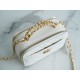 Chanel 22S Hollow Handle Camera Bag White Calfskin  