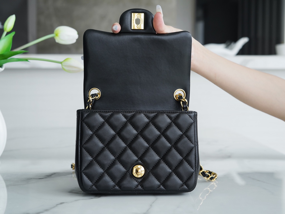 Classic Flap Classic Flap Bag Black Gold Lambskin  