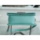 Chanel Leboy Large Ball V Pattern Tiffany Blue Caviar Calfskin  