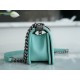 Chanel Leboy Large Ball V Pattern Tiffany Blue Caviar Calfskin  