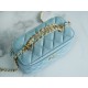 Chanel 22S Hollow Handle Long Box Sky Blue  