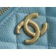 Chanel 22S Hollow Handle Long Box Sky Blue  