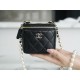 Pearl Box Bag Black Lambskin  