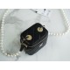 Pearl Box Bag Black Lambskin  