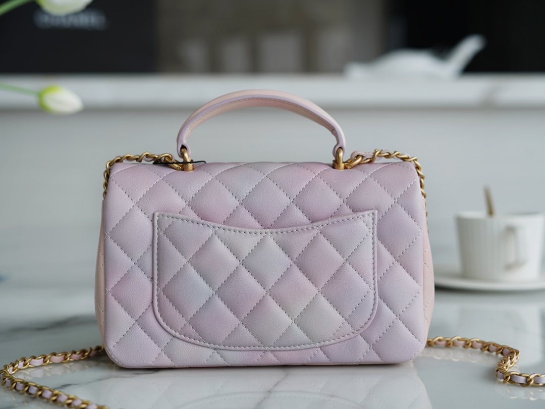 Chanel 2022 Mini Gradient Pink CF Top Handle  