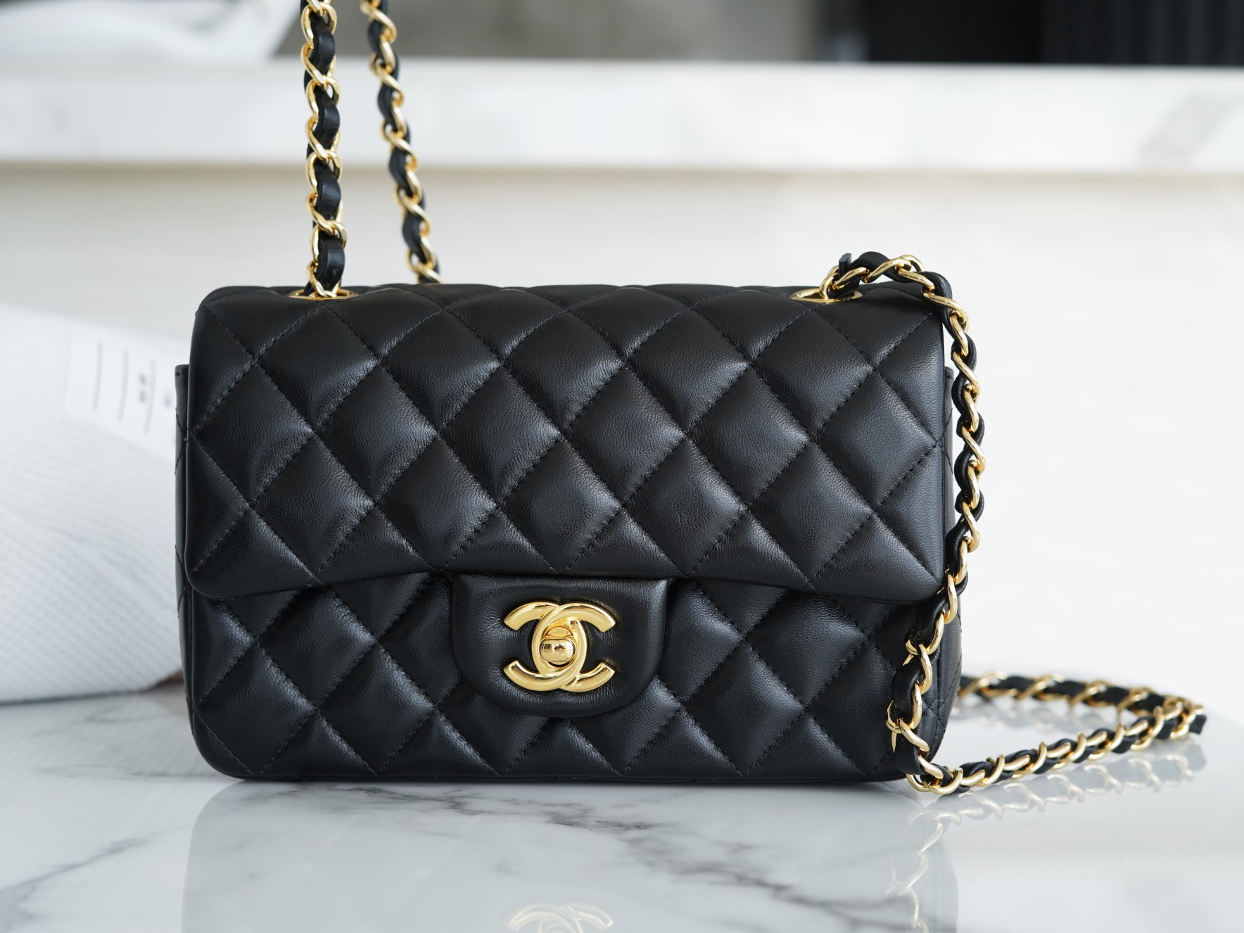 Classic Flap Classic Flap Bag Black Gold Lambskin  