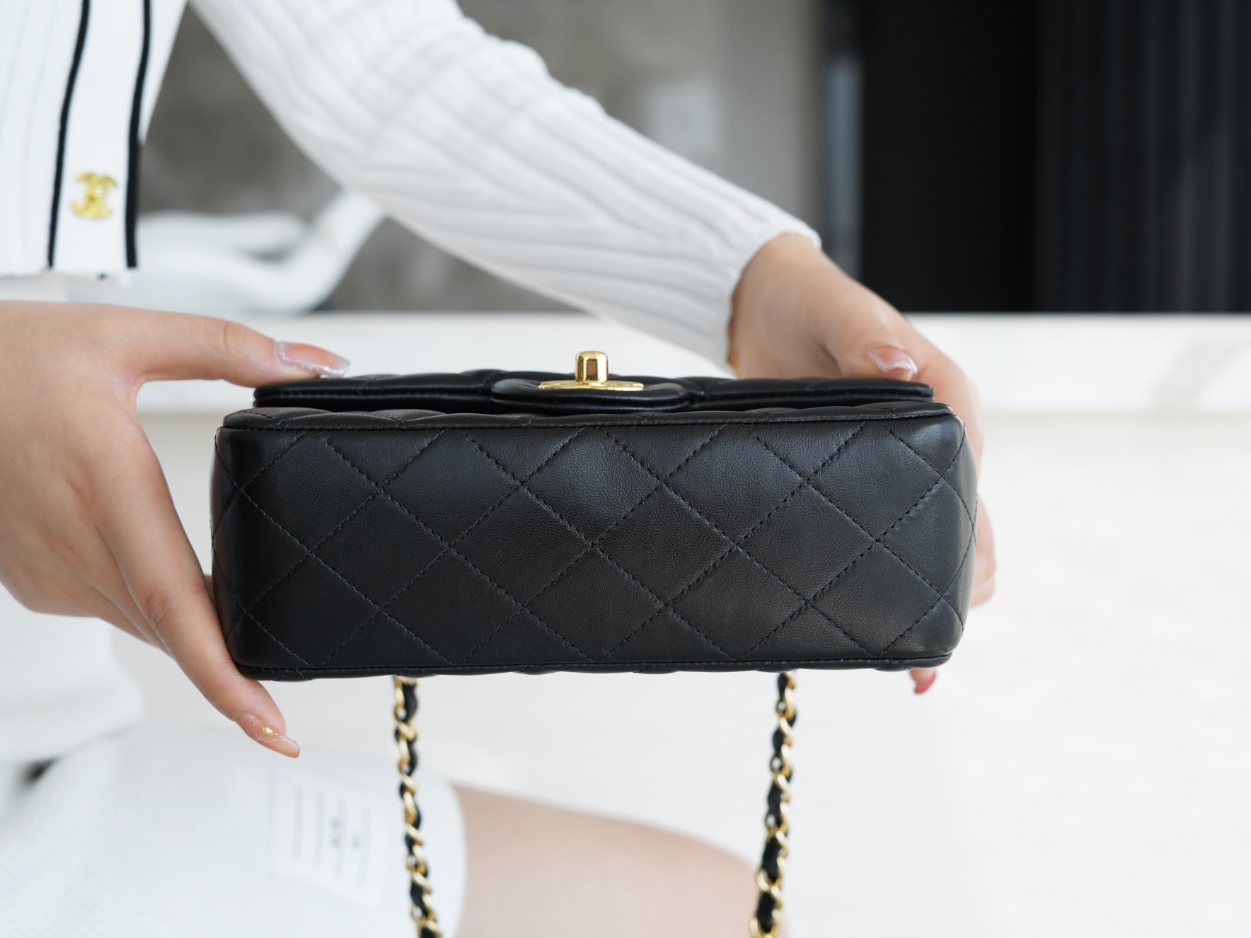 Classic Flap Classic Flap Bag Black Gold Lambskin  