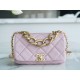 Chanel 22A Chunky Chain Flap Bag Mini Pink Lambskin  