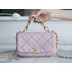 Chanel 22A Chunky Chain Flap Bag Mini Pink Lambskin  