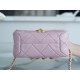 Chanel 22A Chunky Chain Flap Bag Mini Pink Lambskin  