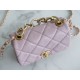 Chanel 22A Chunky Chain Flap Bag Mini Pink Lambskin  