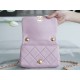 Chanel 22A Chunky Chain Flap Bag Mini Pink Lambskin  