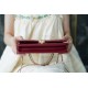 Chanel 2021 Double Gold Ball WOC Burgundy Glossy Calfskin  