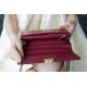 Chanel 2021 Double Gold Ball WOC Burgundy Glossy Calfskin  