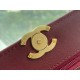 Chanel 2021 Double Gold Ball WOC Burgundy Glossy Calfskin  