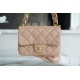 Chanel 22S Chunky Chain CF Shoulder Bag Small Milk Tea Lambskin  