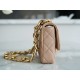 Chanel 22S Chunky Chain CF Shoulder Bag Small Milk Tea Lambskin  