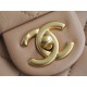 Chanel 22S Chunky Chain CF Shoulder Bag Small Milk Tea Lambskin  