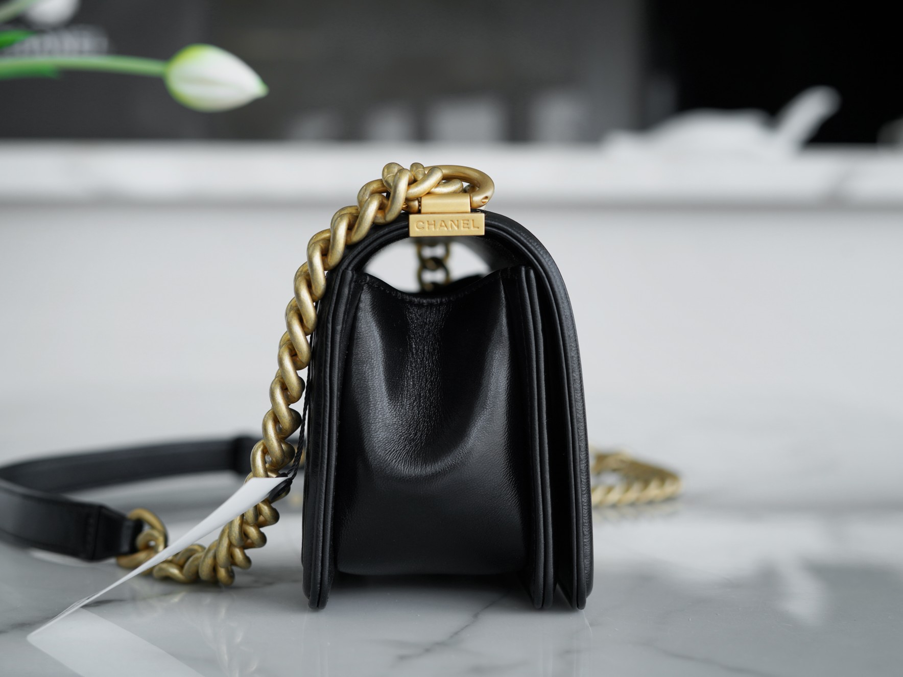 Chanel Leboy Small Black Gold Lambskin  