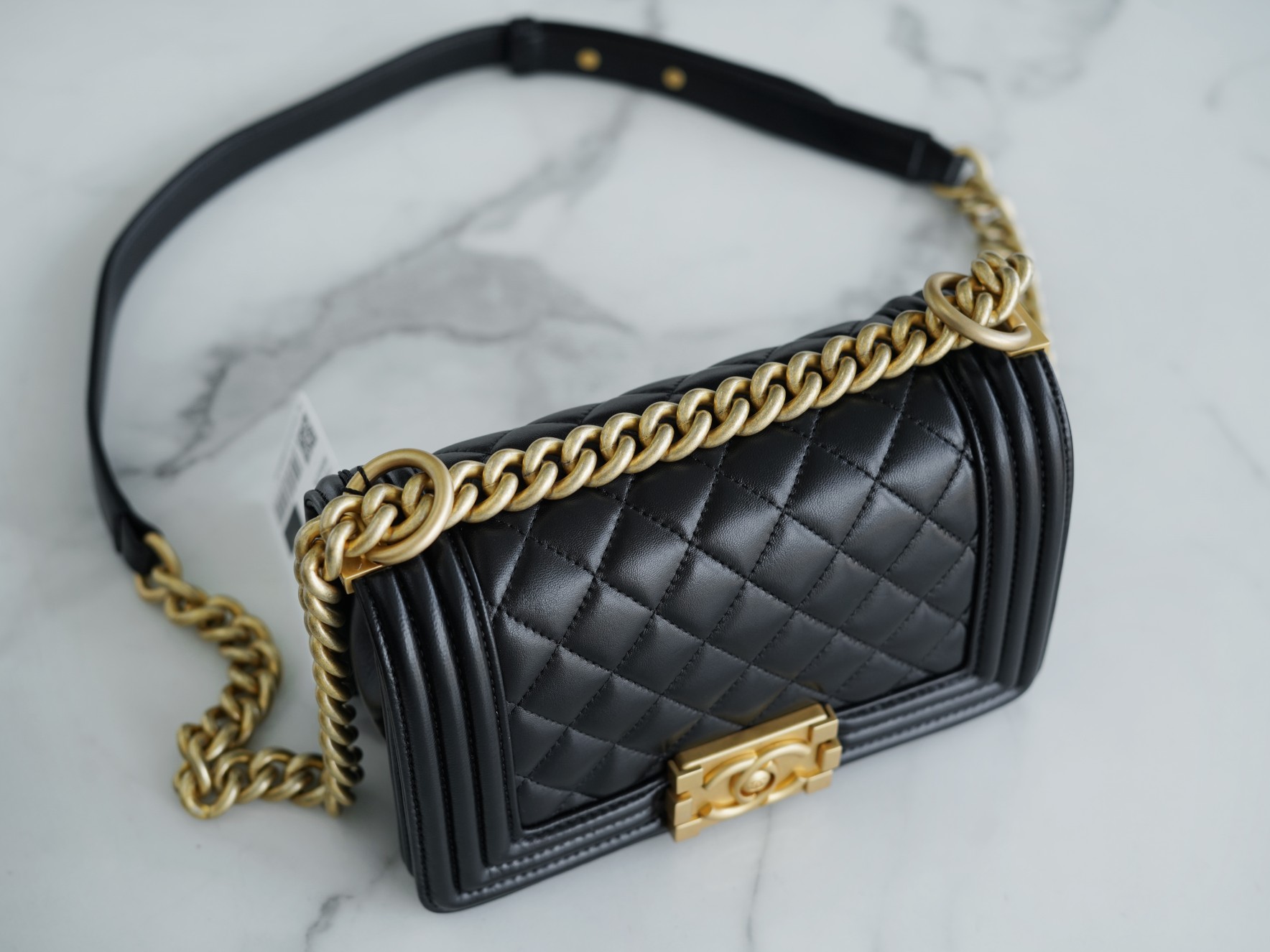 Chanel Leboy Small Black Gold Lambskin  