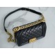 Chanel Leboy Small Black Gold Lambskin  