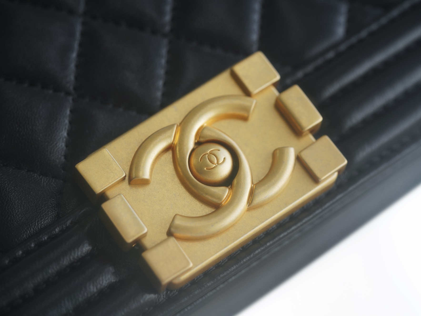 Chanel Leboy Small Black Gold Lambskin  