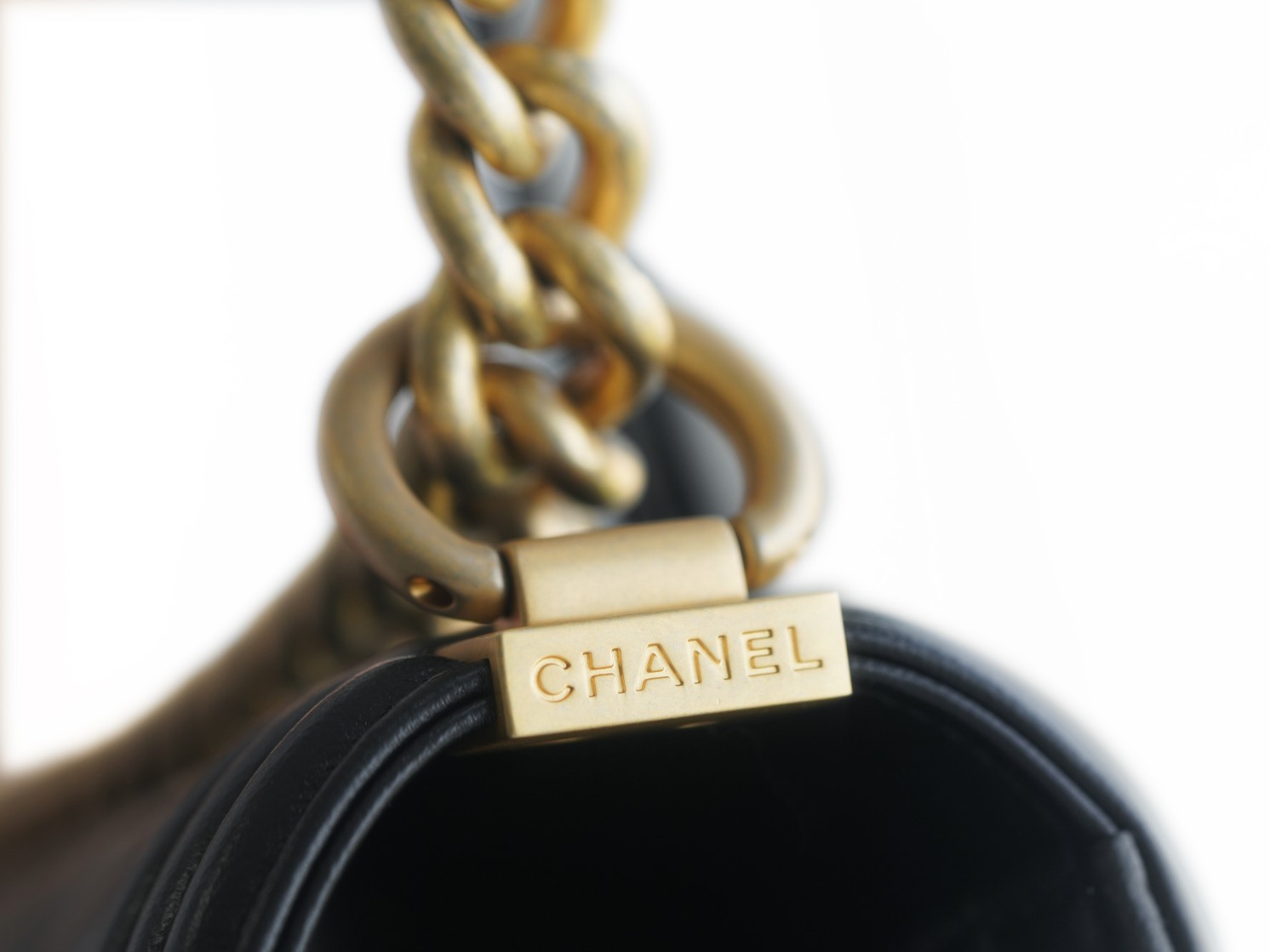 Chanel Leboy Small Black Gold Lambskin  