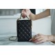 Chanel Double Ball Phone Bag Black Calfskin  