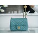 Chanel Metal Ball Square Fatty Lake Green Lambskin  