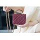 Chanel 2021 Handle Coin Purse Burgundy  