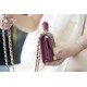 Chanel 2021 Handle Coin Purse Burgundy  