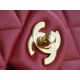 CF Classic Flap Medium Burgundy Gold Buckle Lambskin  