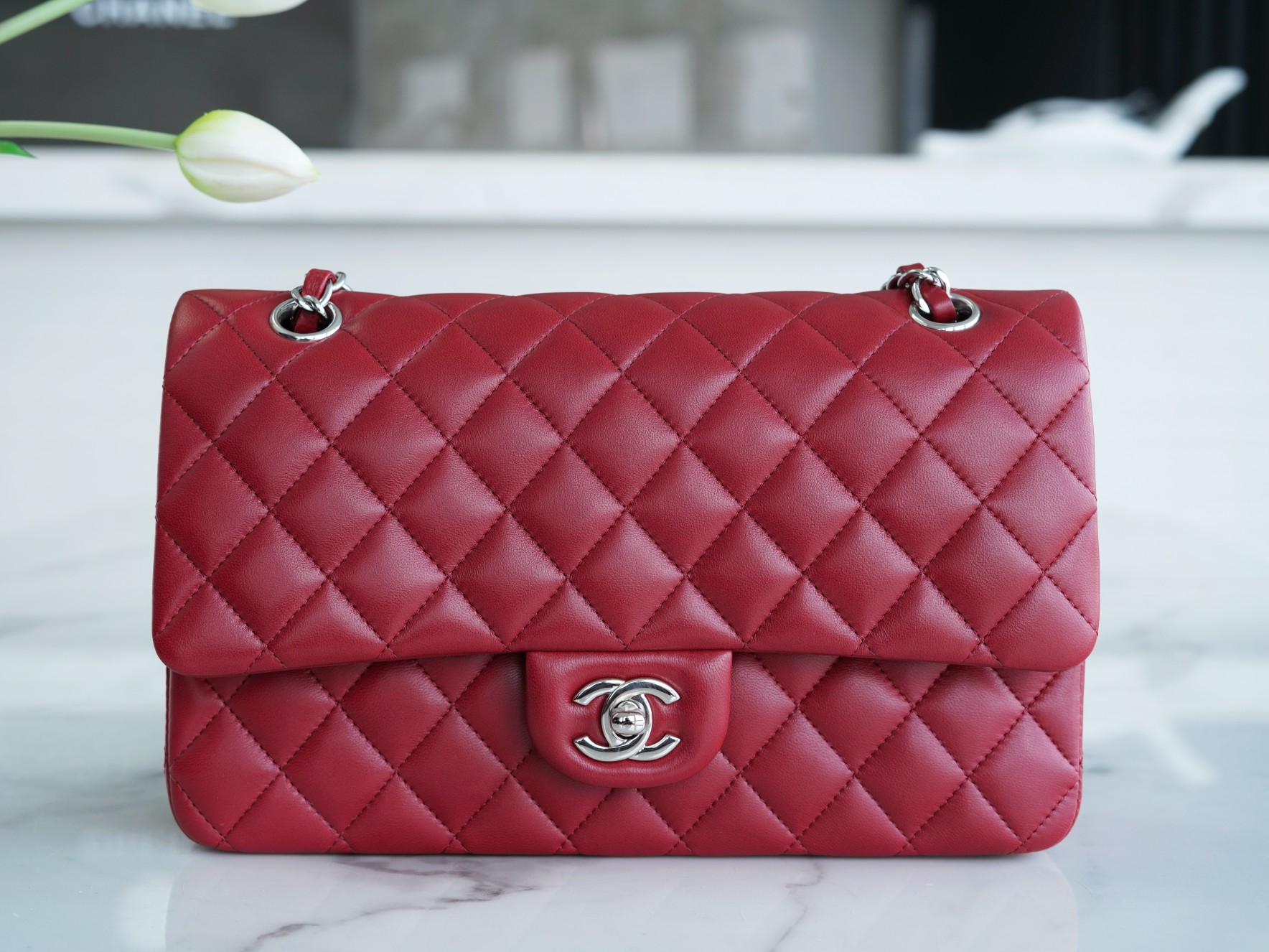 Classic Flap Classic Flap Bag Burgundy Lambskin  