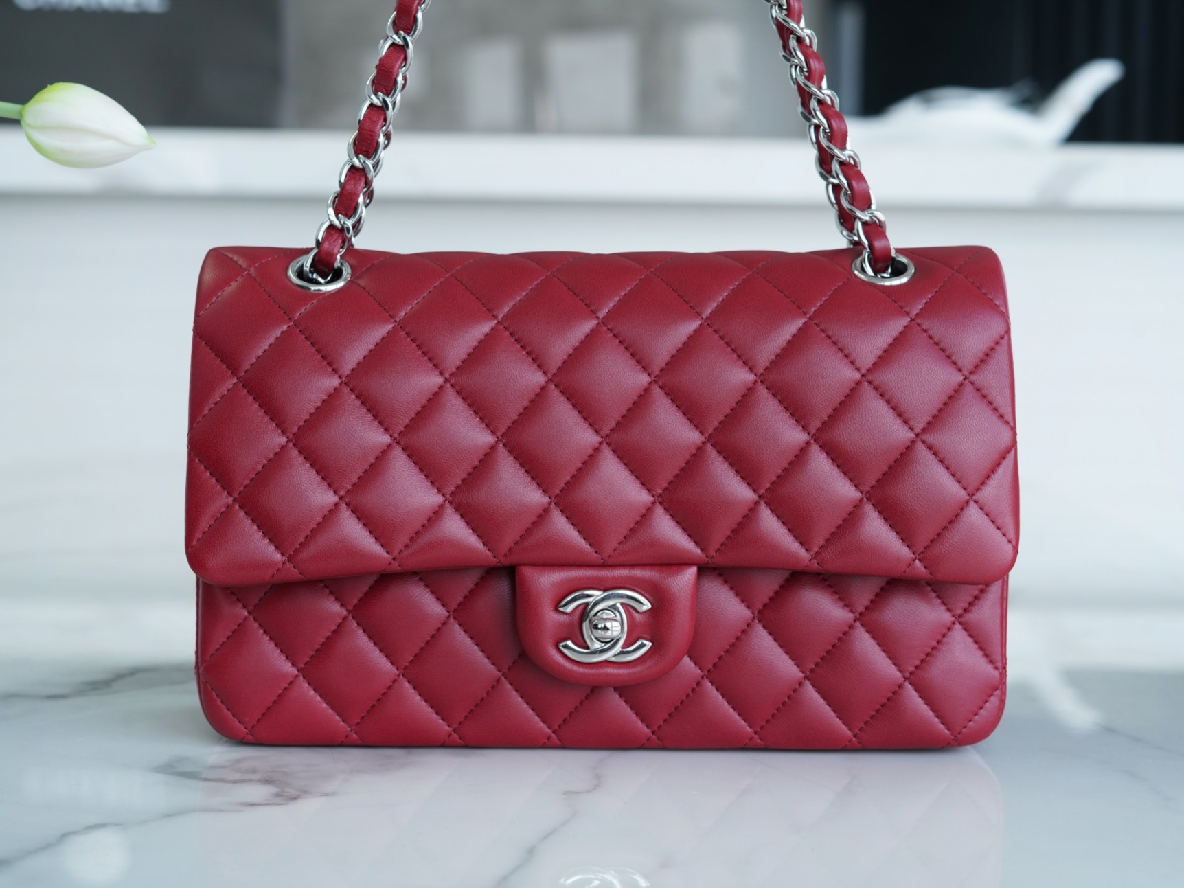 Classic Flap Classic Flap Bag Burgundy Lambskin  