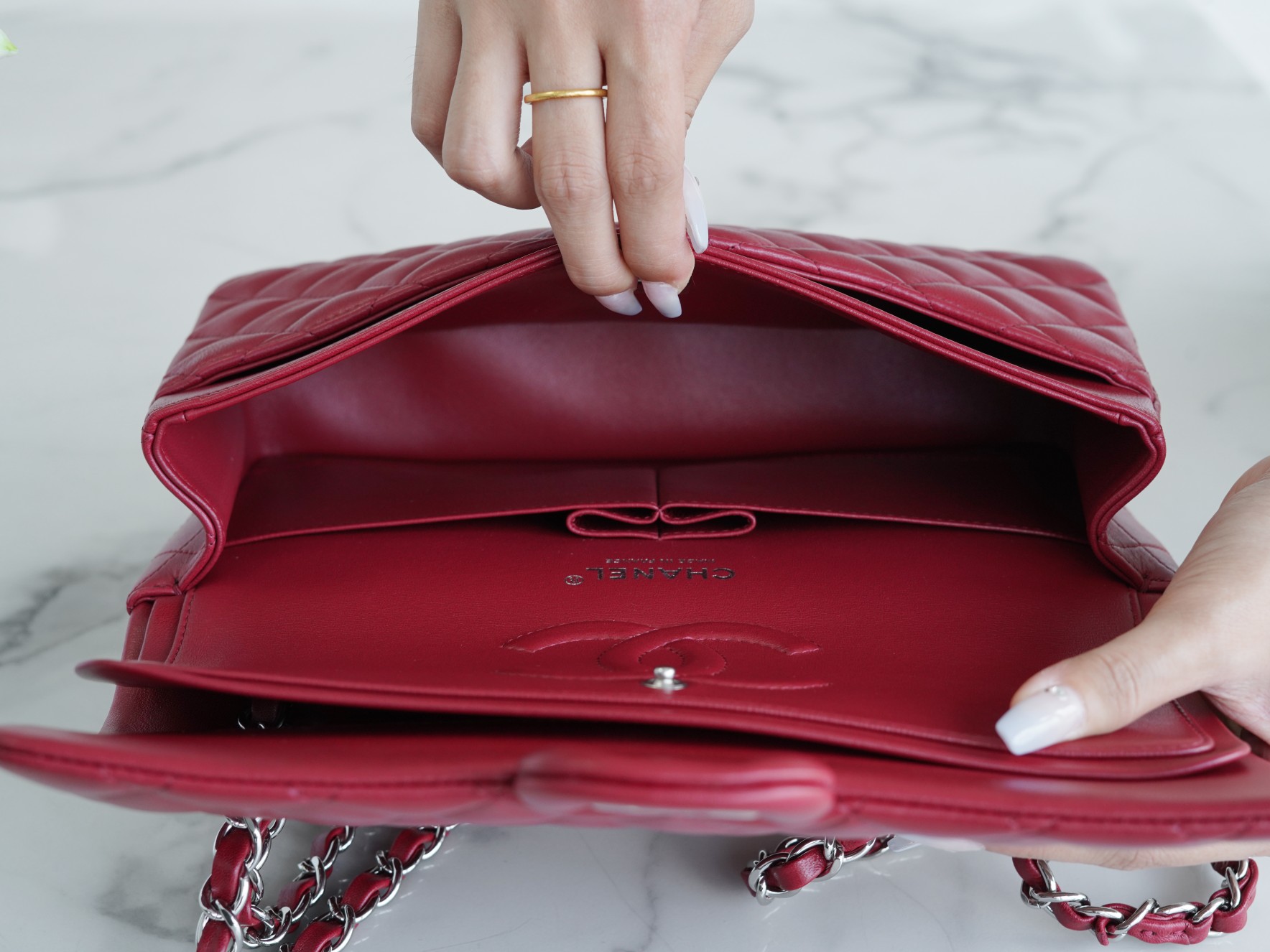 Classic Flap Classic Flap Bag Burgundy Lambskin  