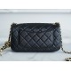 Chanel 22S Woven Gold Ball CF Large Mini Black Lambskin  