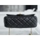 Chanel 22S Woven Gold Ball CF Large Mini Black Lambskin  