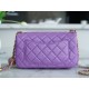 Chanel 22S Woven Gold Ball CF Large Mini Purple Lambskin  