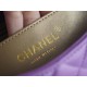 Chanel 22S Woven Gold Ball CF Large Mini Purple Lambskin  