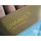 Chanel 22S Woven Gold Ball Square Fatty Sky Blue Lambskin  