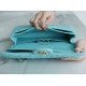 CF Classic Flap Tiffany Blue Washed Calfskin  