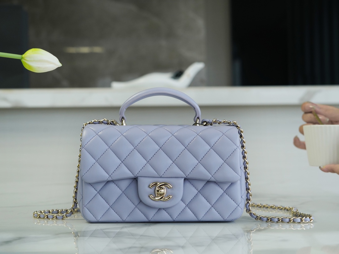 Chanel 2022 Lavender Mini CF Top Handle  