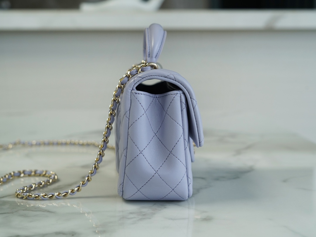 Chanel 2022 Lavender Mini CF Top Handle  