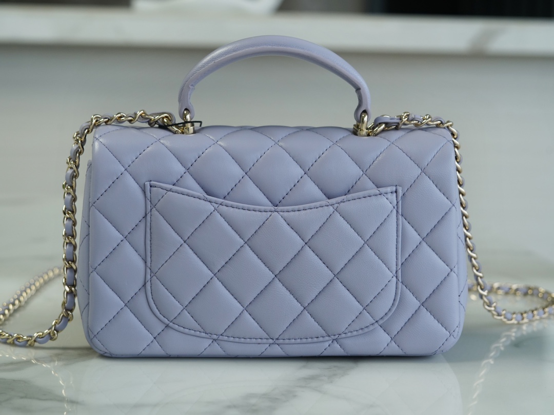 Chanel 2022 Lavender Mini CF Top Handle  