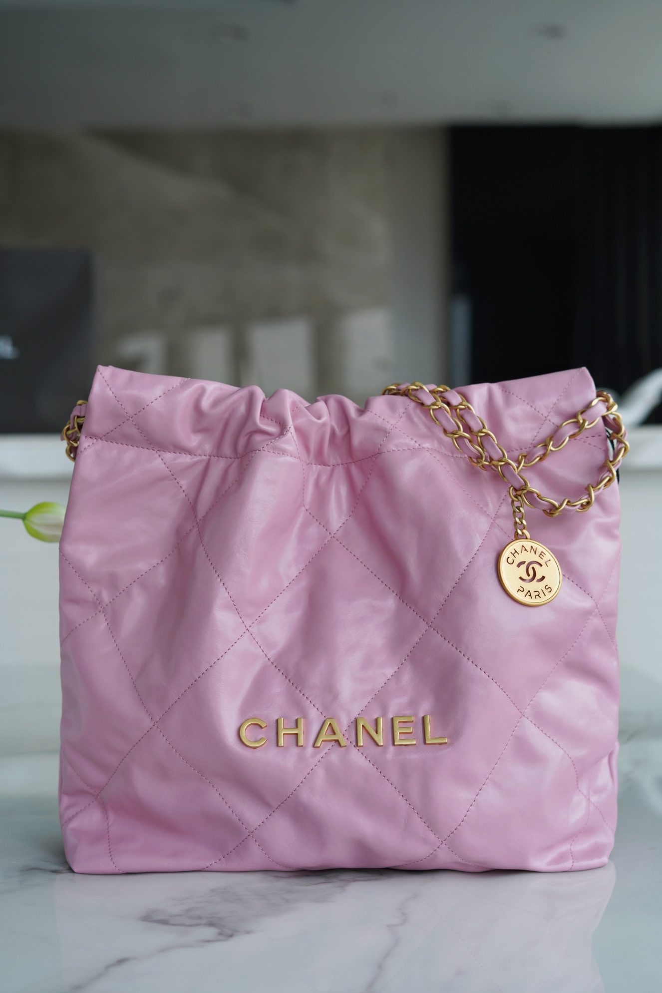 Chanel 22P Handbag Small Pink Purple  