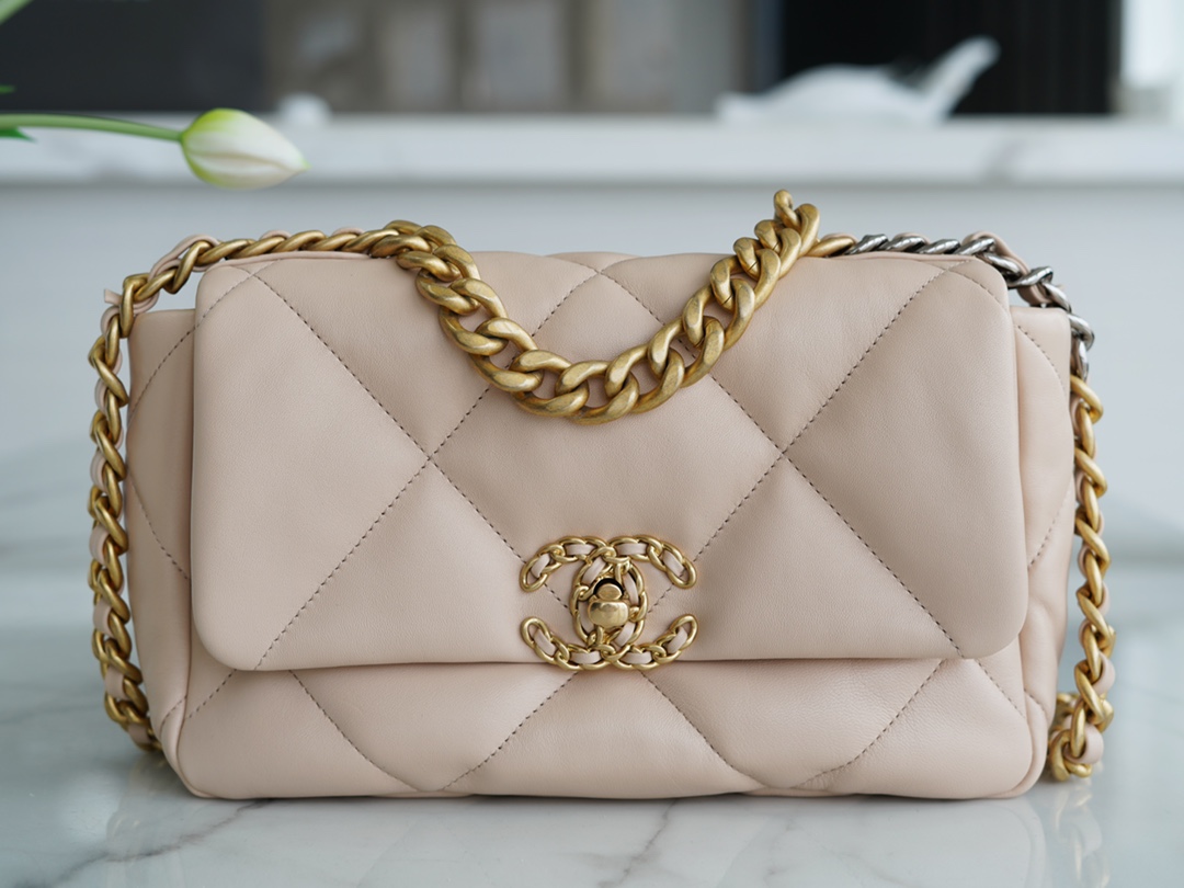 Chanel 19 Bag Light Almond Small  