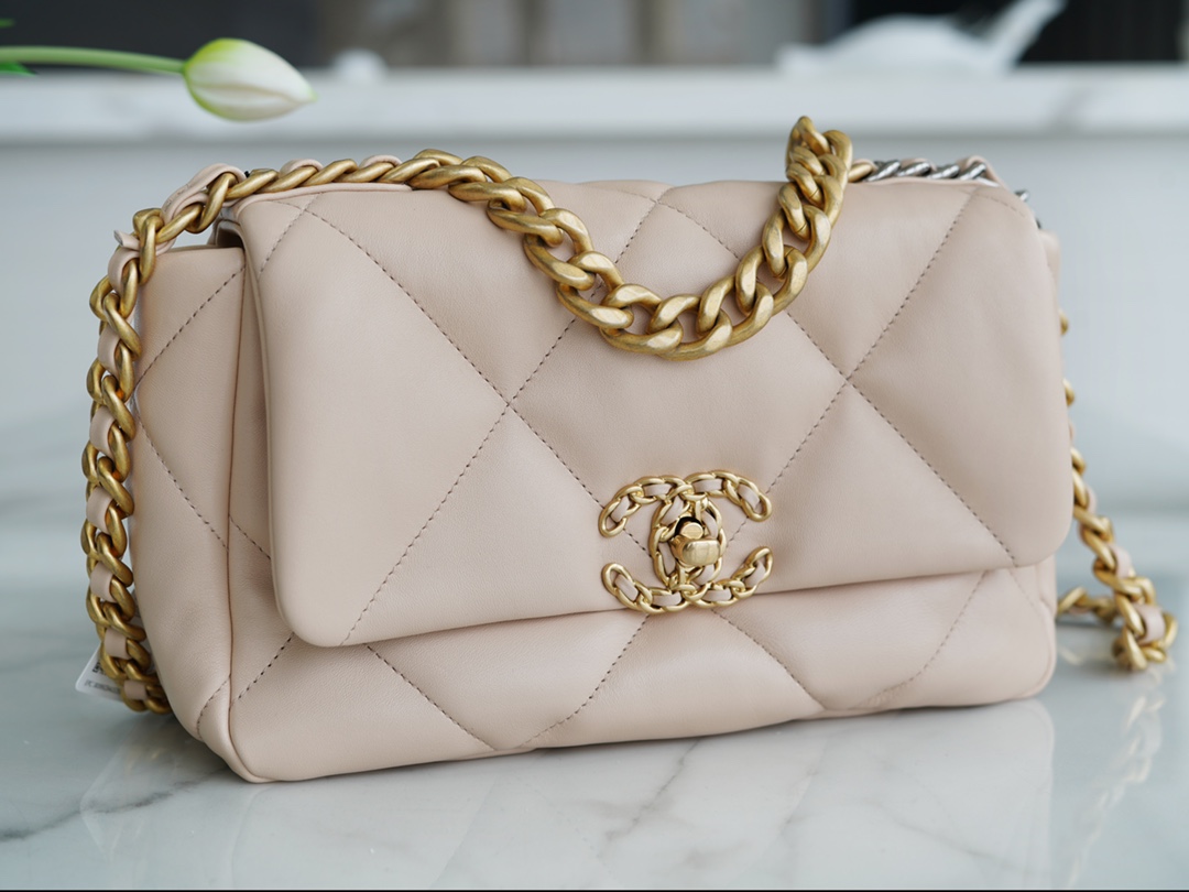 Chanel 19 Bag Light Almond Small  