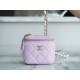 2022 Chanel Pearl Box Bag Pink Lambskin  