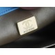 Chanel 22S Woven Gold Ball Square Fatty Sky Blue Lambskin  